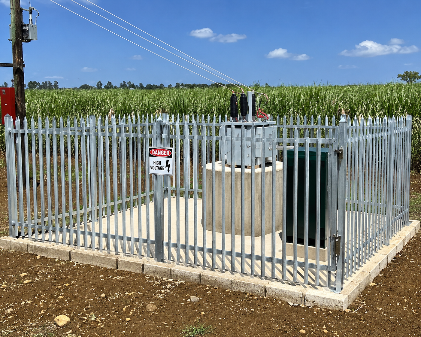 High-voltage transformer substation